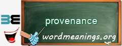 WordMeaning blackboard for provenance